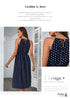 Vestido playero midi bohemio azul con lunares y tirantes Jia